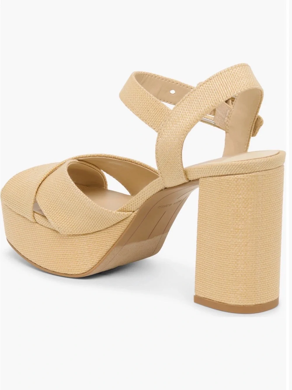 Dolce Vita Beige Platform Block Heel Sandal